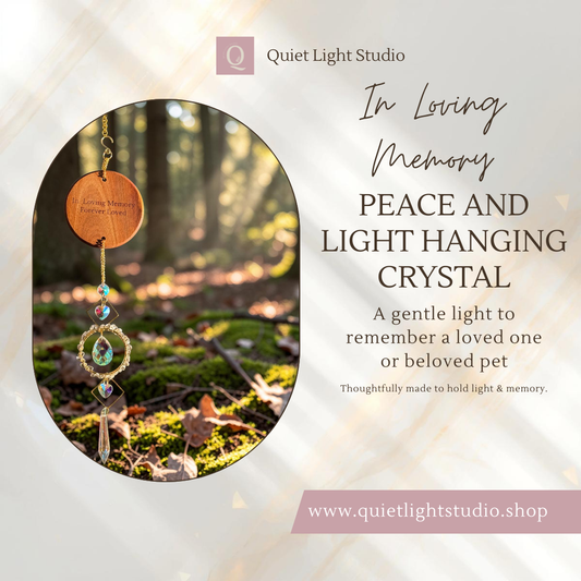 Peace and Light Hanging Crystal