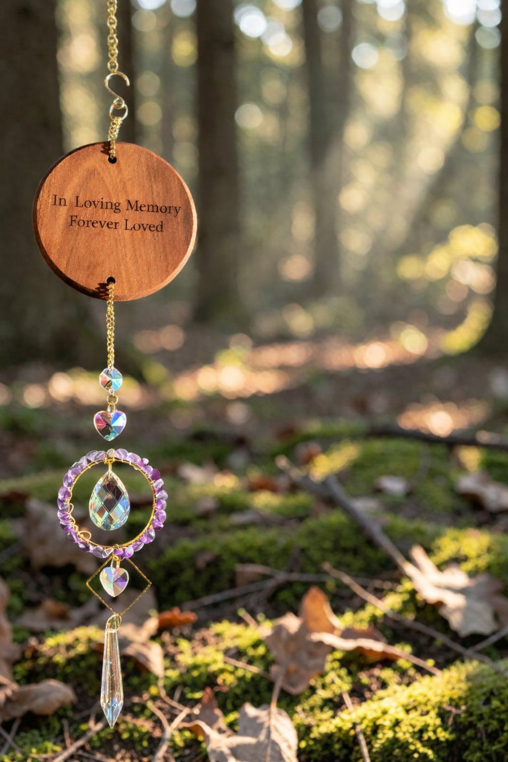 Peace and Light Hanging Crystal
