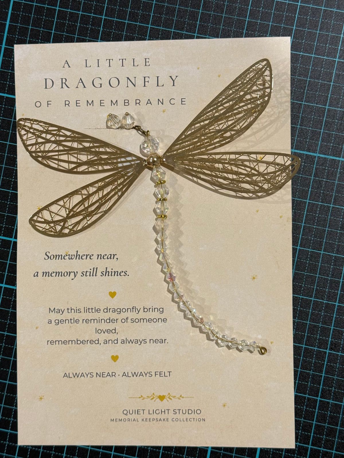 A Little Dragonfly of Remembrance – Memorial Keepsake