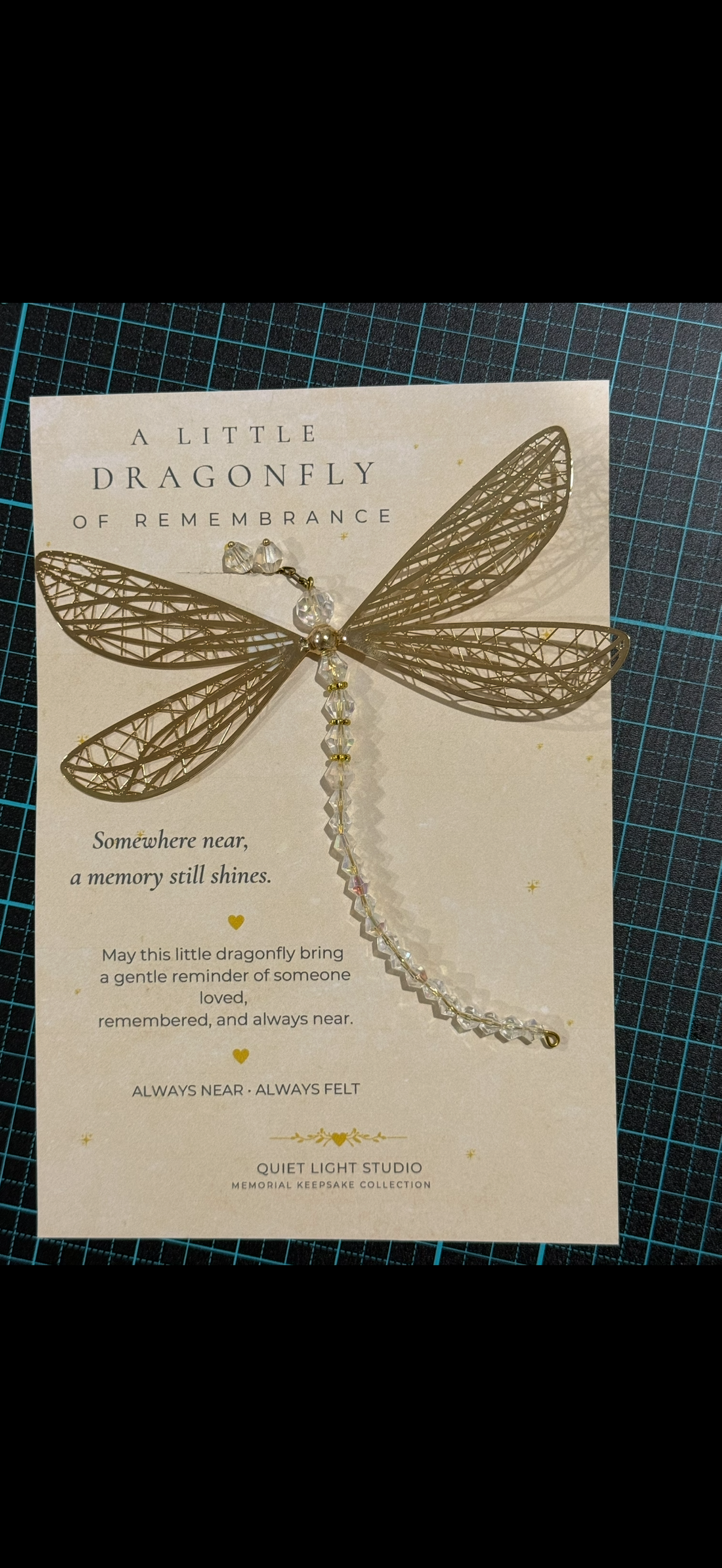 A Little Dragonfly of Remembrance – Memorial Keepsake