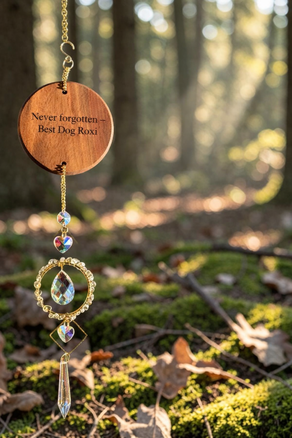 Peace and Light Hanging Crystal