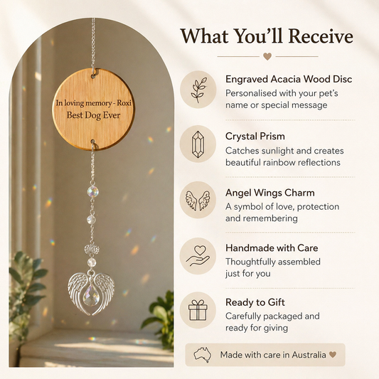 Pet Memorial Suncatcher – Dog & Cat Keepsake 🌈