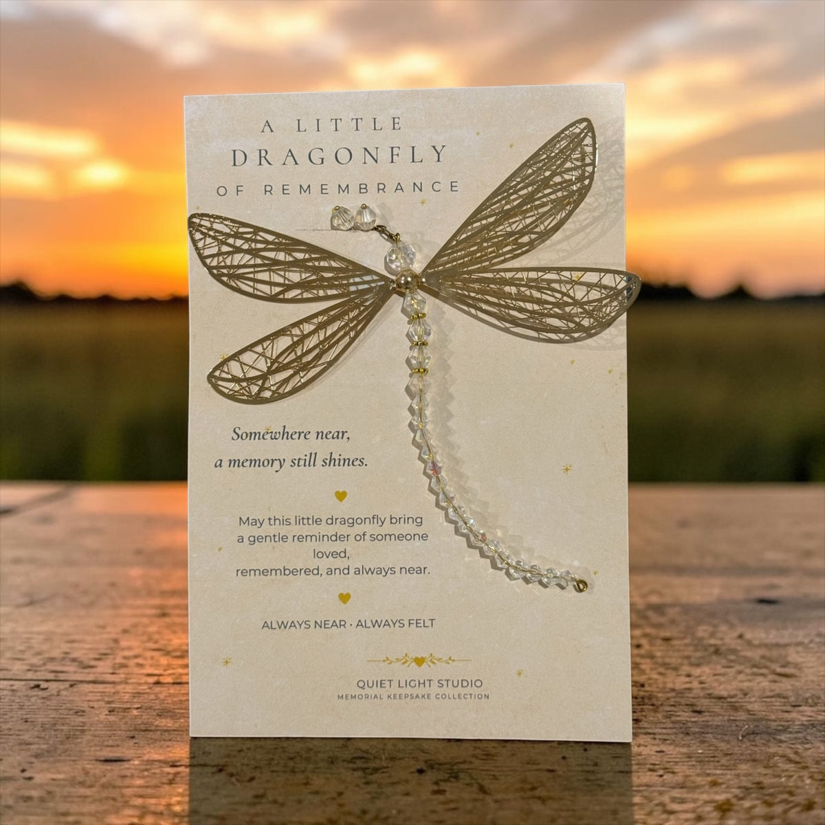 A Little Dragonfly of Remembrance – Memorial Keepsake