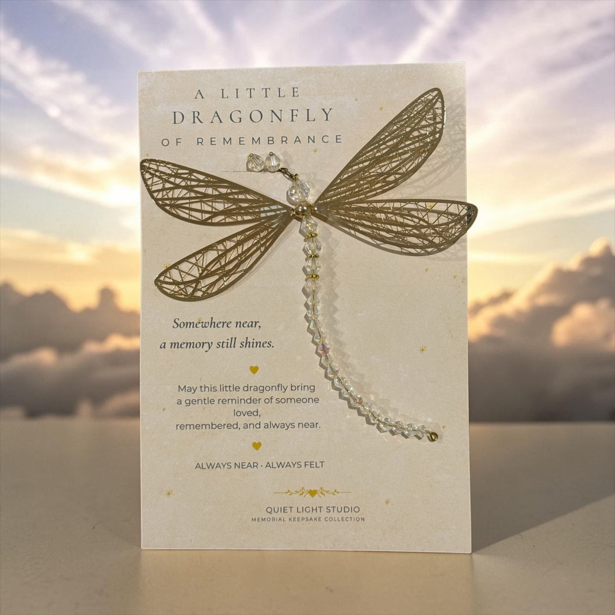 A Little Dragonfly of Remembrance – Memorial Keepsake