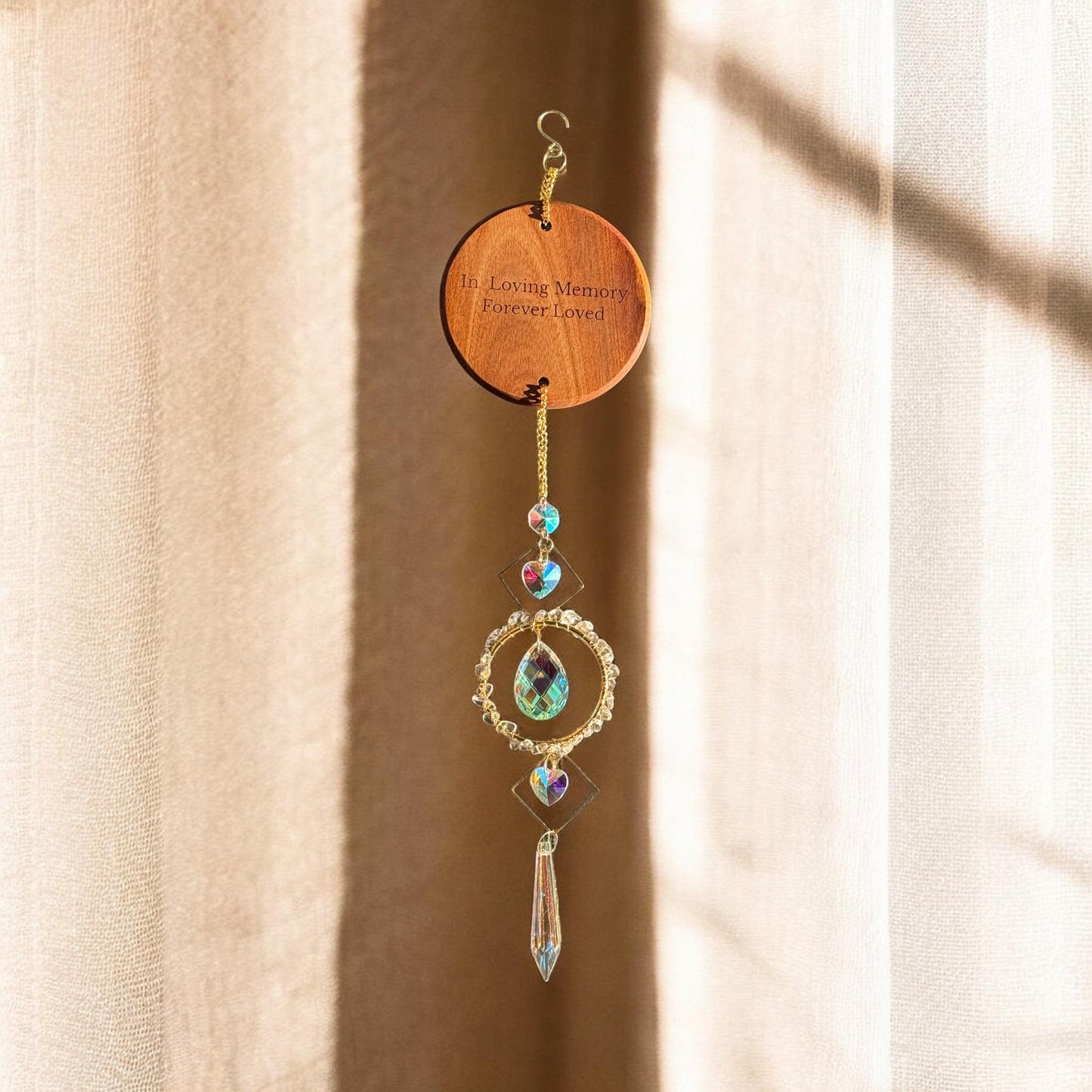 Peace and Light Hanging Crystal